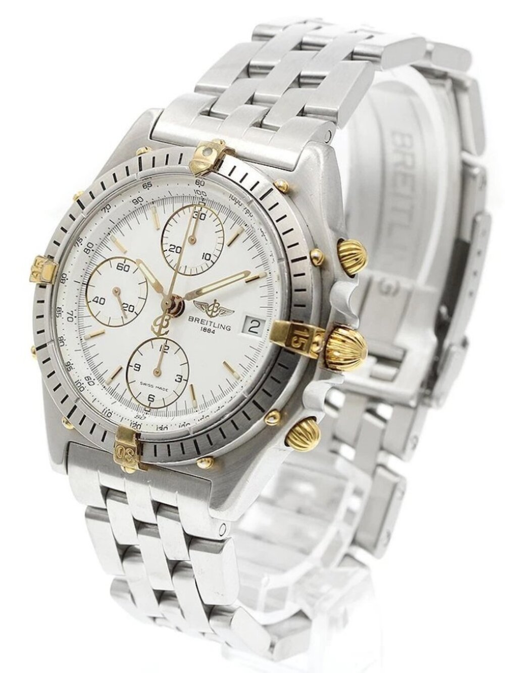 BREITLING Chronomat Bikoro B13047 Date white Dial Automatic Men's Watch_967323